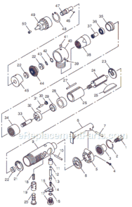 Page A Diagram and Parts List for CP879 T023999 Chicago Pneumatic Drill